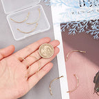 Beebeecraft 1 Box 10Pcs Curved Drop Earrings Long Bar Charms 18K Gold Plated Drop Dangle Jewelry Making Findings for DIY Earrings