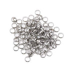 BEADIA Stainless Steel Spacer Beads 6x2mm Rondelle Loose Charm Caps Beads for DIY Jewelry Making 100pcs with 4mm Hole - color: 6x2mm 4mm