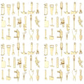 80pcs KC Golden Father's Day Series New Tools Hammer, Wrench, Saw, Screwdriver Pendant Jewelry Making DIY Keychain Earrings Pendant Various Design Charms for Jewelry Making Bracelets Necklace (SN902) - color: SN902