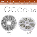 1100Pcs Open Jump Rings, Silver Jump Rings Set Stainless Steel Jump Ring O Ring Connectors for Jewelry Making Bracelet Earrings Necklace Connectors (4/5/6/7/8/10mm)… - color: Sliver