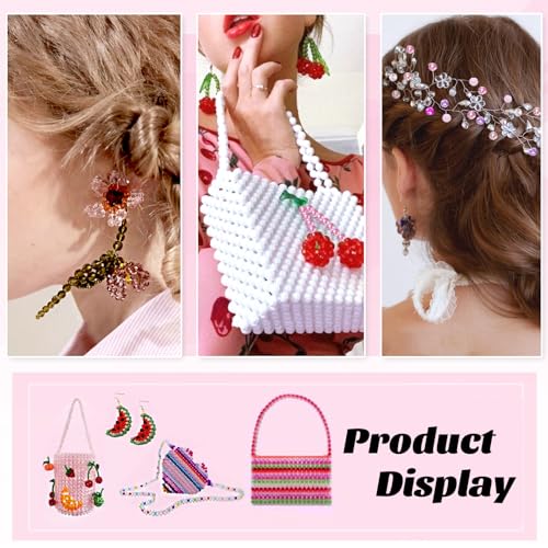 TOAOB 1000pcs Briolette Crystals Glass Beads 4mm 6mm 8mm Rondelle Faceted Spacer Beads Pink Loose Beads for Bracelets Necklace Earrings Jewelry Making - color: Pink