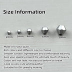 1310pcs Bicone Crystal Glass Beads 2mm 3mm 4mm 6mm 8mm Faceted Crystal Spacer Beads for Bracelets Necklace Pendants Earrings DIY Jewelry Craft Making(Silver) - color: Silver