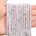 BONNY BOXX 1 Strand (150PCs) Natural 2 * 4mm Howlite Rondelle Beads, Natural Abacus Disk Stone Beads Loose Spacer Gemstone for DIY Bracelet Necklace Jewelry Making - color: Howlite, size: 2*4MM