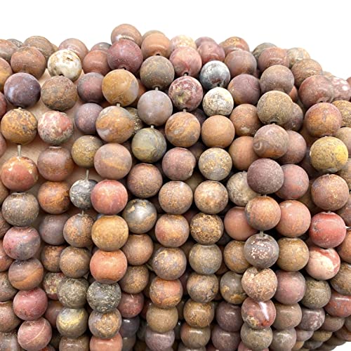 ABCGEMS Velvet-Matte-Finished Mexican Aqua Nueva Agate Beads (Enhance The Stone's Inherent Texture and Nature Hues with a Non-Glare Aesthetic) Smooth Round 8mm (Non-Shiny) - color: Aqua Nueva Agate (From Chihuahua City, Mexico)