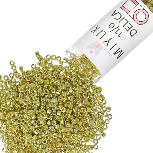 Miyuki Delica Seed Beads – Size 11/0 (1.6 mm), DB1835, Duracoat Galvanized Zest, 7.2 g, Approx. 1440 Beads, Made in Japan - color: DB1835 - Duracoat Galvanized Zest