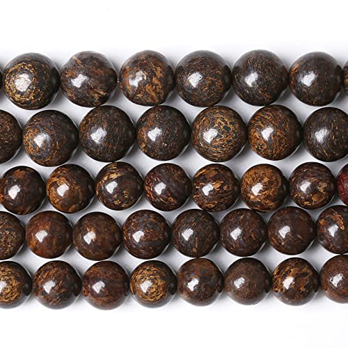 4MM 86PCS Natural Stone Bronzite Gemstone Spacer Loose Beads for Jewelry Making DIY Bracelet Necklace 1 Strand - color: Bronzite, size: 4mm