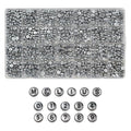 Melius Acrylic Silver Letter Beads, 1450 Pcs 4x7mm Round Alphabet Beads in 28 Grid Box for Jewelry Making, DIY Bracelets, Necklaces, Key Chains, Bracelets - color: Silver, size: 4x7mm