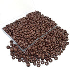 Amaney 500Pcs Brown Pony Beads 6x9mm with Storage Box for Making Bracelet Hair Braids Crafts - color: Glow Star