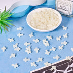 100Pcs Glow in the Dark Acrylic Cross Beads Crucifix Focal Beads White Cross Charms for Easter Pens Keychain Crafts DIY Jesus Bracelet Rosary Jewelry Making Supplies 16x12mm - color: Luminous Mint Cream