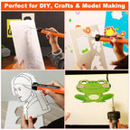 Hot Wire Foam Cutter Tool Kit, 5-in-1 Electric Foam Cutter for Styrofoam, Adjustable Temperature, Smooth Precision Cutting for Craft, DIY & Model Making - style: 5 in 1 orange