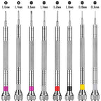 Chumia 8 Pieces Precision Jewelers Screwdriver Set, Micro Watch Repair Screwdriver Set 0.6-1.6 mm for Watch, Eyeglasses, Jewelry Work, Electronics Repair(Flathead, Phillips) - size: 0.6-1.6 mm, style: Flathead, Phillips