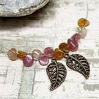 Heather's cf Four Leaf Clover Silver Leaf Beads 100-150 Pcs Leaves Craft Antique Leaf Charms for Crafting Leaf Pendant Charm for Necklace Bracelet Earring Making Fall Leaf Beads Set - color: Copper Filigree Leaf