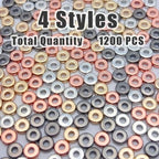 ZSFLZS 1200pcs 6mm Flat Round Spacer Beads for Bracelets Making, Heishi Polymer Flat Disc Spacer Bead for Jewelry Making, Spacer Beads for Bracelets Clay Beads for Jewelry Making - size: 1200pcs(Disc spacer)