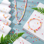 PH PandaHall 3800pcs 4mm Clay Disc Beads Small Friendship Bracelet Beads Orange Flat Polymer Clay Chip Beads Heishi Disc Beads Chip Spacer Beads for Music Fans Summer Wakiki Hawaii Jewelry Making