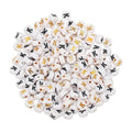 HARFINGTON 200 Pcs 4x7mm Acrylic Letter Beads, Round White Alphabet Beads Letter K, Alphabet Spacer Beads for Jewelry Making Bracelets Necklaces - style: Letter K