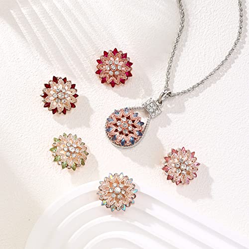 10PCs Mixed Style Rhinestones Snaps Jewelry Charms Buttons 18/20mm for Interchangeable Snaps Jewelry Making Women DIY Button Bracelets Necklaces Rings Brooch Accessories(Sky Blue) - color: Sky Blue