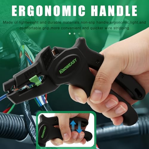 Knoweasy Wire Stripper : 2-in-1 Heavy Duty Wire Stripper Plier and Cutter for 24-12 AWG (0.2mm²-4mm²), Essential Stripping and Cutting Tool for Professionals and DIY Enthusiasts - style: D5