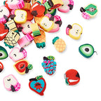 50Pcs Handmade Polymer Clay Beads Mixed Fruit Shape Loose Beads Mixed Color Spacer Beads for DIY Jewelry Making Hole 1.4mm - color: 50pcs # Mixed Fruit 2