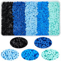 SUNNYCLUE 1 Box 3500pcs 5 Colors 6mm Blue Clay Beads Clay Heishi Beads Christnas Winter Blue Flat Round Disc Loose Spacer Heishi Bead for Jewelry Making Supplies Women New Year Party Bracelet Adulting - style: Style 7