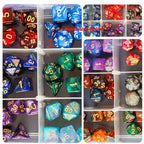 PUGED DND Dice Storage Box with Removable Dividers Polyhedral Dice Plastic Organizer Holding Up To 900 Dices Craft Bead Compartment Container for Sewing, Jewelry, Art, DIY (2 layers) Box Only - size: 2 layers