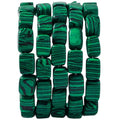 Natural Large Malachite Cube Stone Beads 8x11mm 38cm/str Loose Semi Gemstone Stone Square Beads for Making Bracelets Necklace - color: Malachite