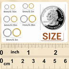 4600 Pcs Jump Rings for Jewelry Making Kit Gold & Silver, Open Rings with Opener Tools for Earrings, Keychains, Bracelet & Necklace Repair Supplies - color: 4600Pcs Silver & Gold