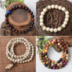 6mm Massive Beads Natural Wooden Round Loose Beads Jewelry Making with Thread 200 PCS(Golden Wood, 6mm) - color: Golden Wood, size: 6mm