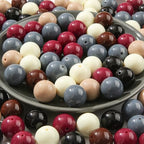 20mm Retro Color Acrylic Beads 180pcs Chunk Bubblegum Bead Pen Ball Beads for Pen Bag Jewelry Making Necklace Bracelets(Black&Brown) - color: black&brown