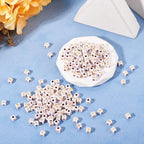 FASHEWELRY 500Pcs White Golden Letter Beads 4.5mm Square Alphabet Beads Acrylic Cube Letter R Beads for Friendship Bracelet Necklace Keychains Jewelry Making - color: Letter R