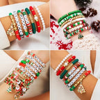 1480pcs Christmas Polymer Clay Beads Charms Friendship Bracelet Necklace Earring Jewelry Making kit, Accessories for Arts Crafts DIY Gifts for Women Girls - color: A4#Christmas