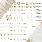 Xylise Jewelry Making Supplies Kit Natural Stone Beads for Irregular Natural Stone with for DIY Craft Bracelet Necklace Earrings for Adults (Transparent) - color: Transparent