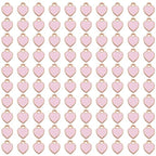200 pcs Tiny Heart Enamel Charm Gold Plated Alloy Love Pendant Bracelet Earring Keychain Jewelry Crafts 6x8mm - color: Pink