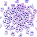 Ornaland 90-100Pcs Large Letter Beads Purple Acrylic Alphabet Letter Beads Random Mixed Alphabet Shape Bead for Bracelets Keychains Jewelry Lanyards Making(Medium Purple) - color: Medium Purple