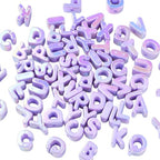Ornaland 90-100Pcs Large Letter Beads Purple Acrylic Alphabet Letter Beads Random Mixed Alphabet Shape Bead for Bracelets Keychains Jewelry Lanyards Making(Medium Purple) - color: Medium Purple