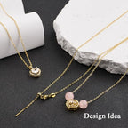 GTVOODX 10 Pack Gold Filled Necklace Chain Bulk Adjustable Stainless Steel Dainty Cable Chain for Jewelry Making with Rubber Stopper Beads - color: Gold Cable