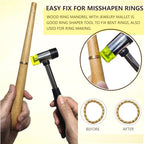 Ring Sizer Measuring Tool Metal Ring Mandrel and Mallet for Ring Making Ring Size Measurer Ring Shaper to Fix Bent Rings Jewelry Sizing Reshaper Repair Kit with Hammer (12-Ring Sizer Tool) - color: 12-RING SIZER TOOL
