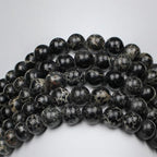 MJDCB 12mm Black Imperial Jasper Gemstone Beads Round Loose Stone Bead for Jewelry Making Bracelets Necklaces - color: Black Imperial Jasper, size: 12mm