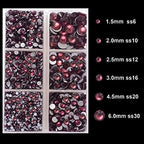4000Pcs Mixed Size Hot Fix Round Crystals Gems Glass Stones Hotfix Flat Back Rhinestones (Amethyst) - color: Amethyst, size: 4000 Count (Pack of 1)