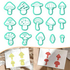 ACRNIGHEET Mushroom Clay Cutters - 15pcs 3D Clay Cutters for Polymer Clay, Clay Cutters Shapes Mushroom, Cookie Cutter, DIY Earring Making Tools with Storage Box - style: Mushroom theme (15 pcs)