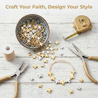 200 Pcs Cross Charms for Jewelry Making, Religious Cross Beads for Bracelets, Crosses for Jewelry Making, Bracelets, Necklaces, DIY Crafts (Gold, Silver) - color: 200pcs, 8x8mm, 6x6mm, Gold, Silver