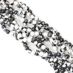 45PCS 8mm Natural Black White Zebra Jasper Gemstone Round Loose Beads Crystal Energy Stone for DIY Jewelry Making 1 Strand 15" - color: Black White Zebra Jasper, size: 8mm