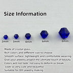 1310pcs Bicone Crystal Glass Beads 2mm 3mm 4mm 6mm 8mm Faceted Crystal Spacer Beads for Bracelets Necklace Pendants Earrings DIY Jewelry Craft Making(Dark Blue) - color: Dark Blue