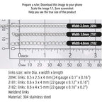 THREENEST 16.4-Feet Width 3mm Stainless Steel Extander Chains, Welded Permanent Cable Craft Tail Curb Chain for Necklace Bracelet Earring Jewelry Making - color: Stainless Steel, size: Extender Chains(Width 3mm)