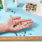 Cheriswelry 180pcs Glass Flower Beads, 6.4-9mm Millefiori Loose Spacer Beads for DIY Necklace, Bracelet, Earring Jewelry Making Handmade Crafts - color: Flower-Mixed Color*2