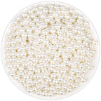 Anezus Ivory Faux Fake Pearls, 8 MM Sew on Pearl Beads with Holes for Jewelry Making, Bracelets, Necklaces, Hairs, Crafts, Decoration and Vase Filler, 800pcs - size: 8 Mm