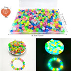 500pcs Glow in The Dark Mixed Acrylic UV Beads - Color Changing Heart Beads for Jewelry Making Bracelets - color: Mixed Colors Heart Beads