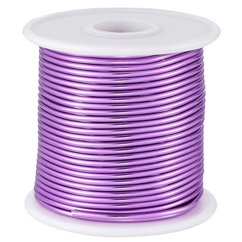 12 Gauge Light Purple Aluminum Craft Wire (105FT) - Anodized for Jewelry Making, Beading Floral, Plant Gardening, Sculpting & Modeling Craft Wire (Light Purple #22, 2mm) - color: Light Purple #22