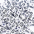 500Pcs Square Letter Pony Beads Q 6X6mm Individual Alphabet Beads for Friendship Bracelets Making - color: Square - Q