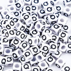 500Pcs Square Letter Pony Beads Q 6X6mm Individual Alphabet Beads for Friendship Bracelets Making - color: Square - Q