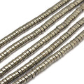 Craftdady 48Pcs Heishi Coin Natural Pyrite Beads 8mm Tiny Flat Round Disc Spacer Beads Healing Chakra Loose Beads for Jewelry Bracelet Necklace Earring - color: Pyrite, size: 8mm